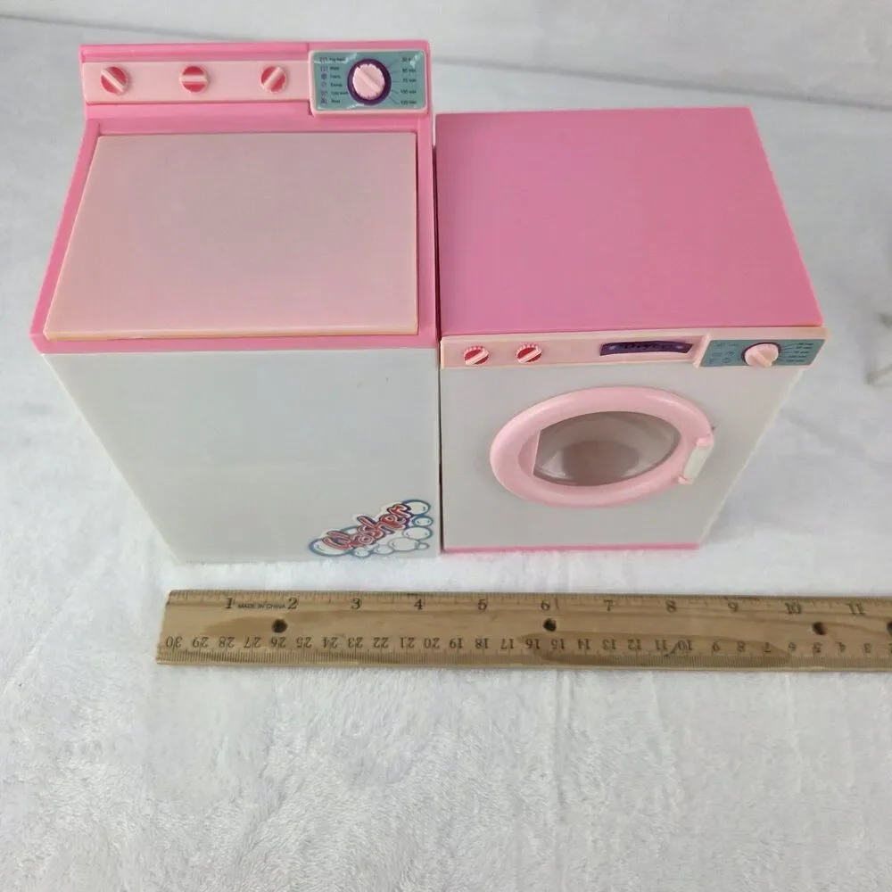 My Fancy Life Dollhouse Laundry Room Set Barbie Sized Washer Dryer Ironing Board